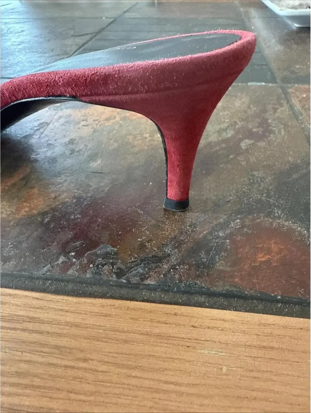 Donald Pliner Pink Red Leather Leather Shoe Sandal Used Once  $795